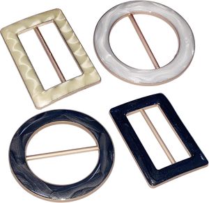 Farboat Pcs Anneaux de ceinture style marbre, Boucles pour foulards, Pinces à cravate pour T-shirt - Product Image 1