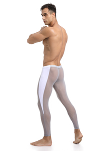 <span class=keywords><strong>Leggings</strong></span> a Compressione <span class=keywords><strong>da</strong></span> <span class=keywords><strong>Uomo</strong></span>, Pantaloni Elasticizzati in Nylon/Spandex per Corsa, Ciclismo e Palestra, Traspiranti e Modellanti - Product Image 4