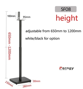 (<span class=keywords><strong>1</strong></span> paire = 2 pièces) SF08 65cm-125cm Base de colonne ronde réglable haut-parleur présentoir de sol Q90R Q950R Q950A <span class=keywords><strong>Sonos</strong></span> <span class=keywords><strong>Play</strong></span> <span class=keywords><strong>1</strong></span> - Product Image 5