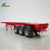 Semi-remorque châssis squelette 3 essieux pour conteneurs 20FT 40FT