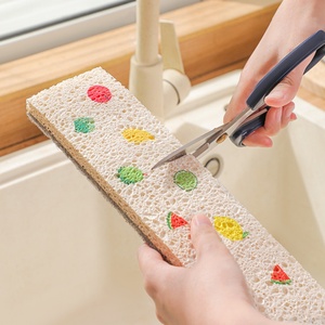 Éponge de nettoyage longue et absorbante en coton de pâte de bois pour évier de cuisine, comptoir et lavabo – Outil absorbant l'eau - Product Image 6