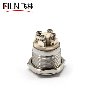 FILN Bouton poussoir de porte de garage 19MM Classique Durable LED Bouton poussoir normalement fermé Tête plate Vis <span class=keywords><strong>Pieds</strong></span> Bouton Interrupteur - Product Image 6