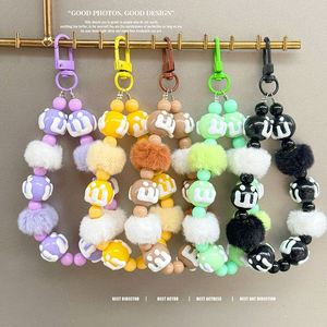 Creative New Acrylic <b>Plastic</b> <b>Beaded</b> Phone Chain Hand-Painted Pendant Bag Keychain Decoration Wholesale - Product Image 3