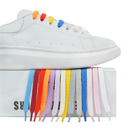 Lacets plats personnalisés OLIAN, lacets de chaussures de sport épais monocouche, 8 mm de large, lacets colorés en gros pour baskets