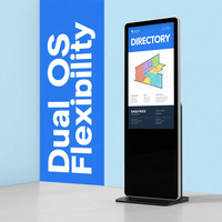 Señalización Digital de pie con pantalla táctil 4K para centros comerciales, tiendas minoristas, subterráneos, publicidad de búsqueda de vías, SDK personalizable