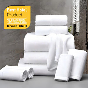 Juego de Toallas de Mano Blancas de Algodón 100% de Secado Rápido para Hotel, con Logotipo Personalizado Bordado OEM al por Mayor, de Lujo, 5 Estrellas - Product Image 1