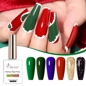 <span class=keywords><strong>Vernis</strong></span> à ongles d'hiver à haute teneur en pigments colorés Soak Off Vibrant Hema Free Christmas Series Colors Gel - Product Image 1