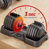 Haltère réglable de 55 lb avec 10 réglages de poids, haltère personnalisé avec logo OEM et base de rangement pour studio de fitness