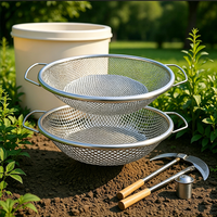 Filtres en acier inoxydable pour compost, gravier et terre de plantation avec poignées, vente en gros OEM/ODM