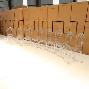 Pc Royal Clear pesta Banquet kursi susun pernikahan Stackable kursi plastik transparan untuk acara - Product Image 4