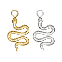 Pendentif à breloque en forme de serpent en titane pour lobe d'oreille petit cerceau Huggie Dangle boucle d'oreille fabrication de bijoux bricolage artisanat
