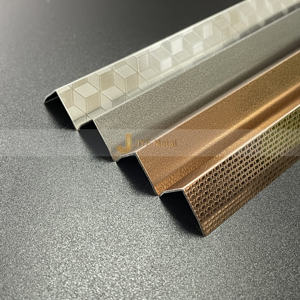 EX059 Factory-Customized 201/304 Gold Stainless Steel Tile <b>Edge</b> <b>Trim</b> Modern Design Self-Adhesive Easy Installation Waterproof - Product Image 2