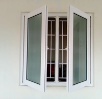 Chambre UPVC Fenêtre Double Vitrage Swing Out Fenêtre PVC Vinyle Fenêtre pour Villa