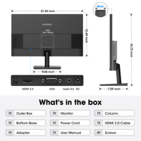Moniteur de jeu KOORUI 24 "FHD 1080P, moniteur d'ordinateur 144Hz, nouveau, moniteur de bureau E2411K