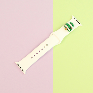 Correa de Silicona para <span class=keywords><strong>Apple</strong></span> <span class=keywords><strong>Watch</strong></span> de 46 mm, Serie 11, con Dijes de Resina 3D, Brazalete Deportivo de Goma - Product Image 1