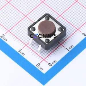 TP11011650 Tactile Switch Through hole Component (THT),12x12mm Switch Single Pole Single Throw Round Button 1.6N Through Hole - Product Image 1