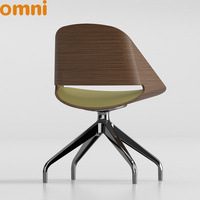 Chaise de direction moderne avec fonction tournante Base en métal KP-EP002 et siège de salle à manger élégant en bois de chêne