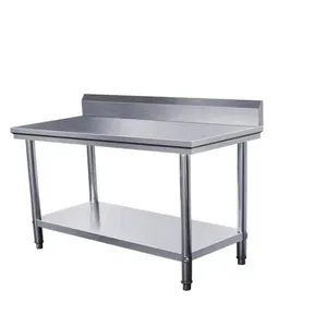 Various Size Restaurant Prepare Table Commercial Kitchenware Worktable Fastfood Cutting Board Work Table Restaurant