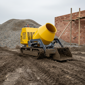 Mesin Pengaduk Beton Mini Portabel Berjalan Sendiri dengan Roda Rantai, Mesin Pengaduk Beton Mobile Mini Kecil Berbahan Bakar <span class=keywords><strong>Diesel</strong></span>/Bensin - Product Image 2