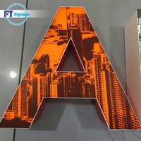 Enseigne LED 3D extérieure personnalisée en acrylique à éclairage périphérique, lettres géantes gravées au laser étanches pour affichage mural