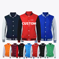 Blouson aviateur à lettrage avec broderie personnalisée pour hommes Blouson universitaire uni Blouson de baseball américain pour hommes