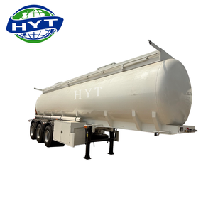 Gloednieuwe Fabriek 3-assige Q235 Stalen Brandstoftanker 45000/40000 Liter Dieselolie Petroleum Oplegger 60 Ton Max Nuttige Lading - Product Image 1