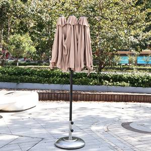 Parasols <span class=keywords><strong>de</strong></span> jardin modernes en acier 100% à manivelle, grands, pour l'extérieur, parasols légers à trois têtes, pour la cour, l'hôtel, le jardin, le café - Product Image 3