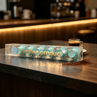 Boîtes d'emballage en PET transparentes pliables imprimées en feuille d'or pour les produits de café et de thé