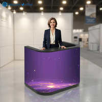 Écran LED d'intérieur sur mesure P2P2.5, flexible, ovale, pour comptoir, table LED, DJ, bar avant, hall d'exposition, comptoir