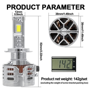 หลอดไฟหน้ารถยนต์ Y3D 320 วัตต์ แบบสามหลอดทองแดง H7 H11 H4 หลอดไฟ LED สำหรับรถยนต์ - Product Image 5