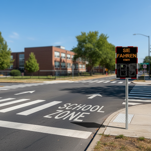 Panneau de signalisation radar solaire haute visibilité à affichage numérique LED <span class=keywords><strong>pour</strong></span> la sécurité routière dans <span class=keywords><strong>les</strong></span> zones scolaires et résidentielles - Product Image 1