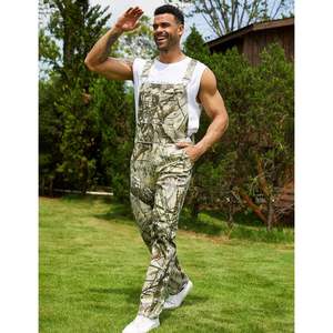 Custom Camo Bib Overalls Men <b>Adjustable</b> <b>Straps</b> Breathable Canvas Hunting Wear Jumpsuit - Product Image 2