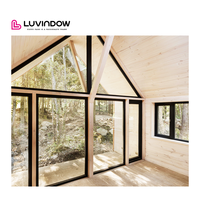 Ventanas de vidrio fijas de piso a techo panorámicas de aleación de aluminio residencial a la venta