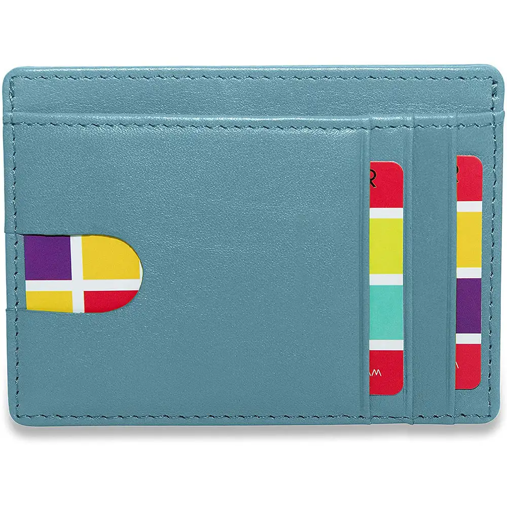 QQgift Custom Werbe geschenk Mode PU Leder Kreditkarte und ID Inhaber Slim New Designer Kreditkarte Brieftasche für Frauen Männer