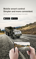 Lehoo Toys 1/12 2.4GHz 6WD Camions RC proportionnels complets Modèle de véhicule militaire Camionnette RC M977