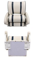 Siège de bateau pliable à dossier haut, chaise de passager marine de luxe, imperméable, anti-UV, en cuir PU pour yacht, bateau rapide, bateau de pêche