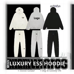 <span class=keywords><strong>Felpa</strong></span> con Cappuccio ESS <span class=keywords><strong>di</strong></span> Lusso Personalizzata per <span class=keywords><strong>Uomo</strong></span>, Alta Qualità 100% Cotone, Colletto Foderato, Tuta Oversize Streetwear - Product Image 2