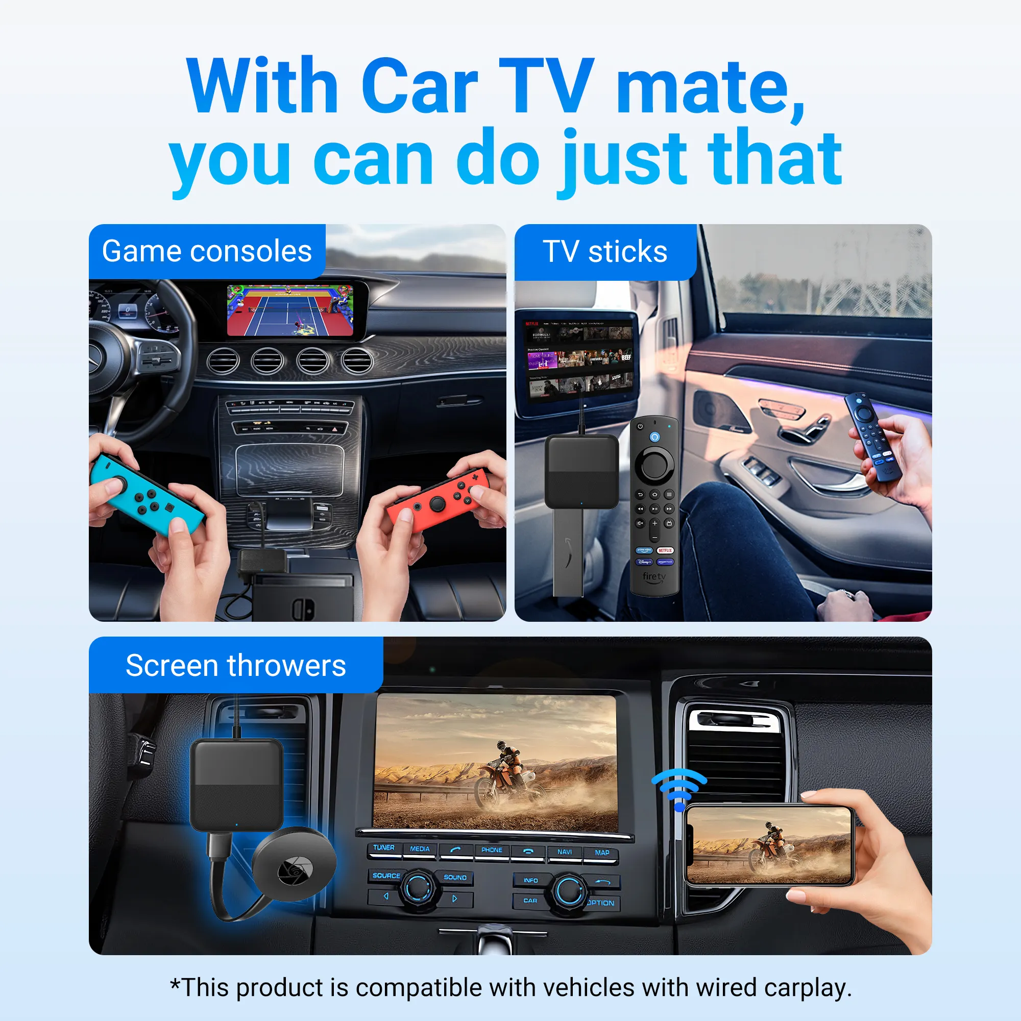 Ottocast New Arrival DVD set-top boxes HD MI adaptateur multimédia Car TV Mate dongle CarPlay TV Stick adaptateur pour voiture