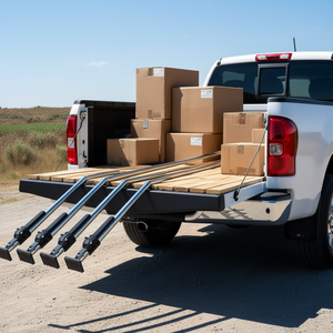 Barre stabilisatrice de chargement en acier robuste réglable 89-104 pouces, accessoire de contrôle de benne de camion à cliquet, capacité de 309 lb - Product Image 2