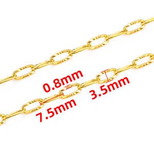 18k pvd प्लेटेड स्टेनलेस स्टील चेन अंडाकार सूरजमुखी आकार श्रृंखला गहने के लिए पानी के पसीने प्रतिरोधी को जोड़ती है - Product Image 6