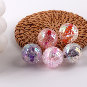 Cuentas de Plástico Acrílicas Transparentes con Acabado <span class=keywords><strong>AB</strong></span>, Diseño de Agujero Recto, Color Vibrante, para Manualidades, Decoración Floral y Joyería - Product Image 2