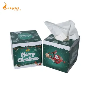 Accept OEM And ODM 2022 Merry Christmas Square Box Package Tissue Paper Specialized for Christmas Use Tissue