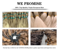 Extensions de cheveux naturels invisibles à bandes adhésives Rawhair European Virgin Remy, prêtes à la permanente