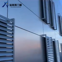 Porte obturateur à persienne en aluminium antivol moderne pour la maison, hôtel, fenêtres à battant articulées, ouverture verticale pour utilisation en entrepôt