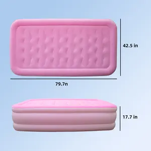 Non-Toxic SoundAsleep Dream Series Air Mattress with Comfort Coil Technology Internal High Capacity Pump Inflatable Bed mattress