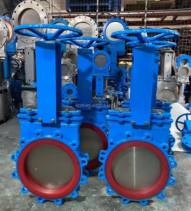 Mặt bích dao Van cổng API/GB/DIN tiêu chuẩn Van cổng wcb tăng thân dao Van cổng DN350 PN16 tay quay dao Van cổng - Product Image 4