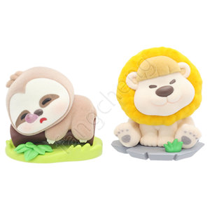 Figurine de paresseux endormi de dessin animé, <span class=keywords><strong>animal</strong></span> endormi Kawaii, objet de collection, jouet en capsule, jouet en boule, jouet doux floqué, poupée de boîte mystère - Product Image 6