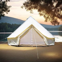 Tienda de campaña de lona personalizada de un dormitorio con salida para estufa, para 8 personas, para camping, fabricante con certificación ISO, taller, OEM, ODM, para campamento de caza en invierno