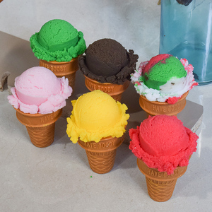 Modèle de coupe à crème glacée de simulation, cône factice, boule de crème glacée dure factice, décoration de coupe à crème glacée, jouets pour enfants et usage domestique - Product Image 1