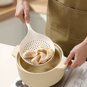 Silicone Large <b>Strainer</b> Spoon High Temperature Resistant For Noodles Dumplings Rice Noodles Multifunction Kitchen Tool - Product Image 2